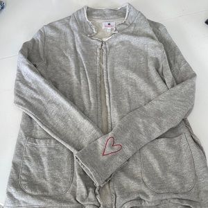 EUC Sundry Embroidered Heart on sleeve cardigan- S